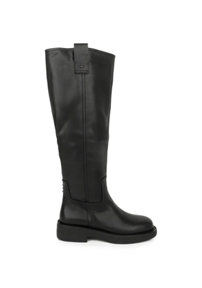 LINDA BAUMANN leather knee-high boots - Black