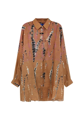 Mes Demoiselles tie-dye button-up shirt - Brown
