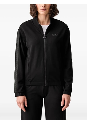 Ea7 Emporio Armani logo-print zip-up track jacket - Black