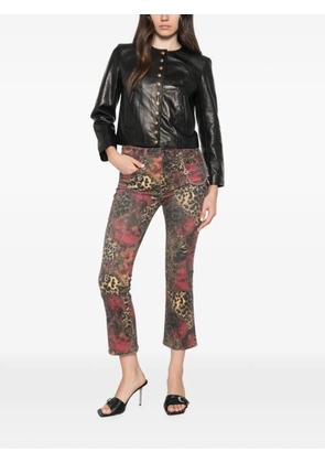 R13 button-up leather jacket - Black