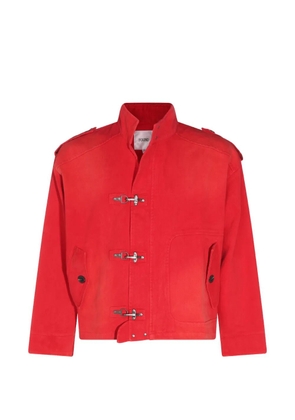 FOUND buckle-fastening epaulette jacket - Red