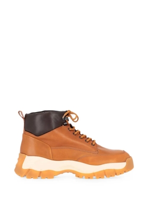 Tod's lace-up panelled boots - Brown