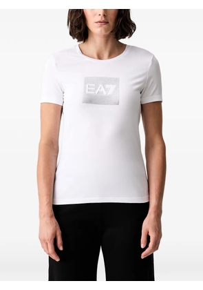 Ea7 Emporio Armani logo-embellished short-sleeved T-shirt - White