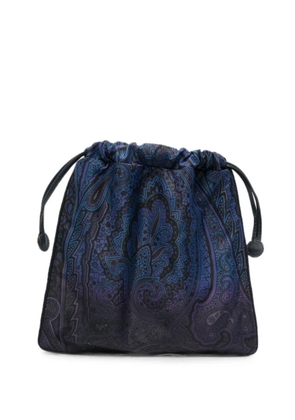 ETRO paisley-print drawstring clutch - Blue