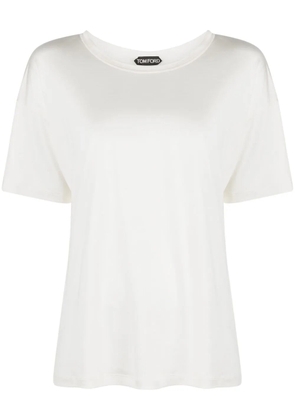 TOM FORD short-sleeve silk T-shirt - White
