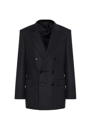 TOM FORD double-breasted pinstripe blazer - Blue