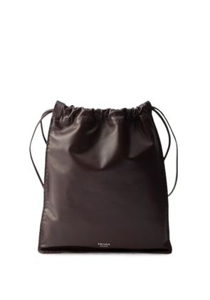 Prada Wish nappa leather pouch - Brown