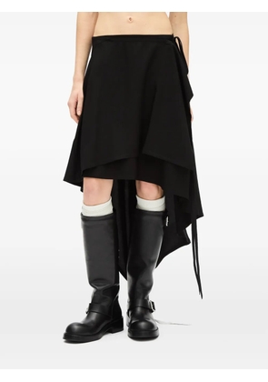 Ann Demeulemeester layered asymmetric skirt - Black