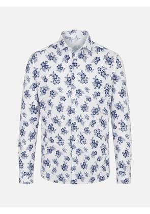 Sonrisa floral-print long-sleeve shirt - White