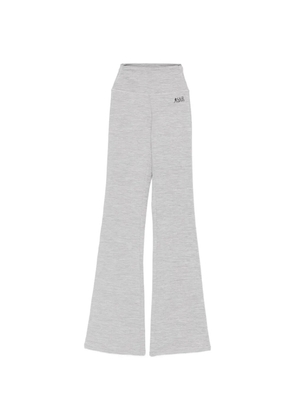 Sporty & Rich logo-print flared leggings - Grey