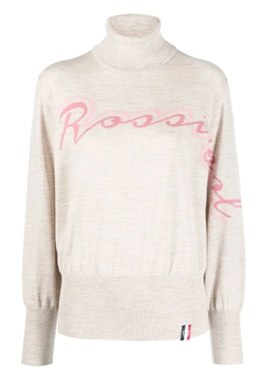 Rossignol logo-intarsia merino wool-blend jumper - Neutrals
