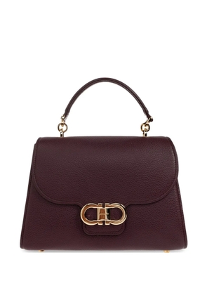 Ferragamo Double Gancini leather tote bag - Red