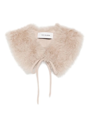 Yves Salomon v-neck scarf - Pink