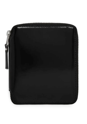Comme Des Garçons Wallet patent-finish zip-around wallet - Black