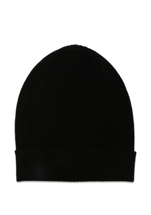 Rick Owens ribbed-knit beanie hat - Black