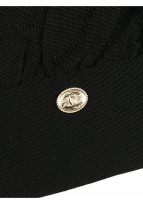 CHANEL Pre-Owned 1986-1988 crew-neck sweater - Black