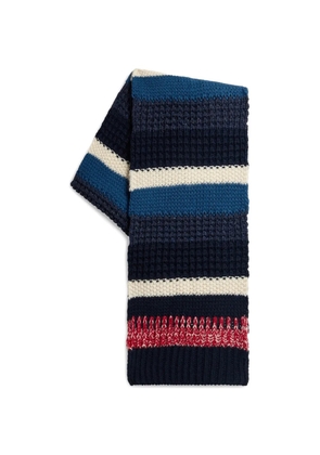 DSQUARED2 Après Ski knit scarf - Blue