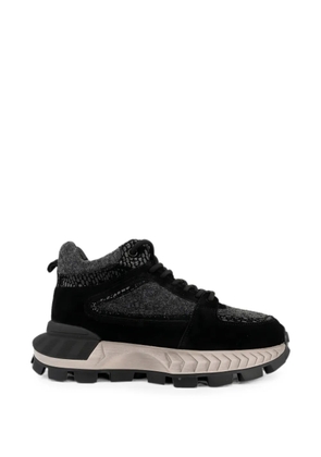LINDA BAUMANN snakeskin-effect panelled sneakers - Black