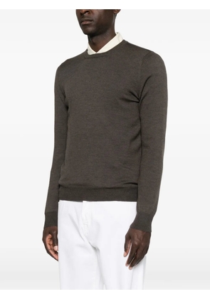 Tagliatore Marley crew-neck long-sleeve sweater - Brown