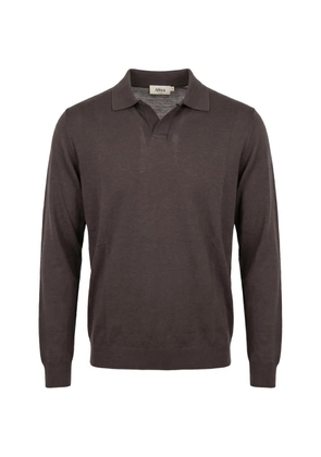 Altea long-sleeve polo sweater - Brown
