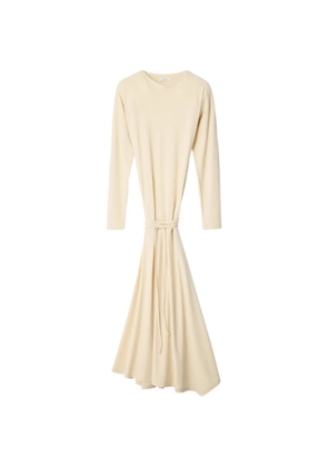 LEMAIRE fluid long-sleeve dress in silky jersey crepe - Neutrals