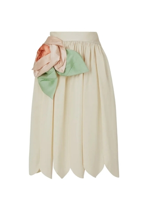 Simone Rocha Rosette Basque midi skirt - Neutrals