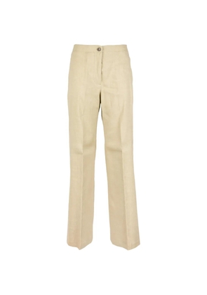 Seventy elasticated-waistband pressed-crease trousers - Neutrals