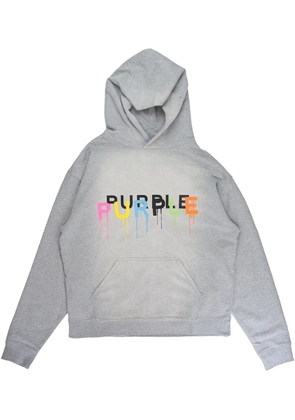Purple Brand logo-print 'White' hoodie - Grey