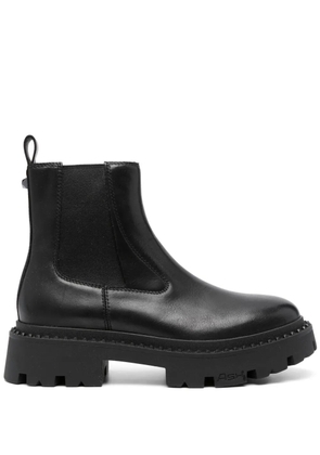 Ash elasticated-panels ankle-length leather boots - Black