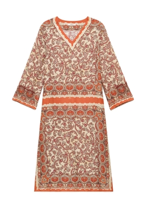 MALIPARMI sunset-paisley mini dress - Neutrals