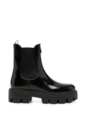 Prada logo-plaque chelsea boots - Black