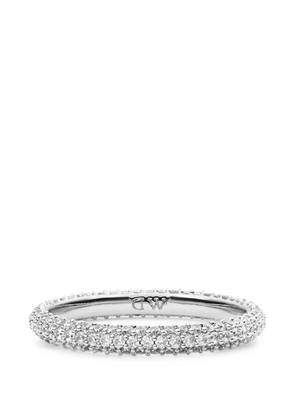 Daniel Wellington pavé-set crystal rings - Silver