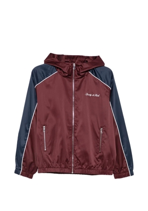 Sporty & Rich logo-embroidered hooded jacket