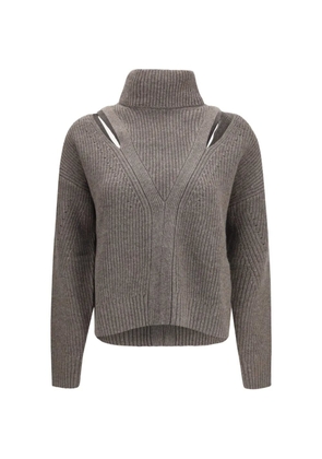 P.A.R.O.S.H. perforated high-neck sweater - Brown