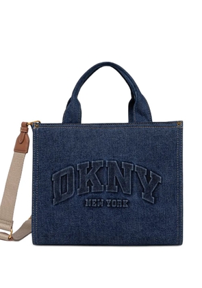 DKNY logo-embossed denim tote bag - Blue