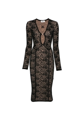 Elisabetta Franchi long-sleeve midi dress - Black