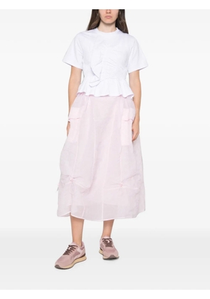 Cecilie Bahnsen Ace ruched peplum T-shirt - White