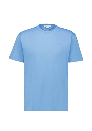 Alexander McQueen embossed cotton T-shirt - Blue