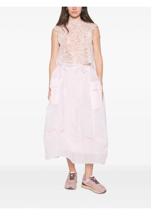 Cecilie Bahnsen Aya bow-embroidered top - Pink