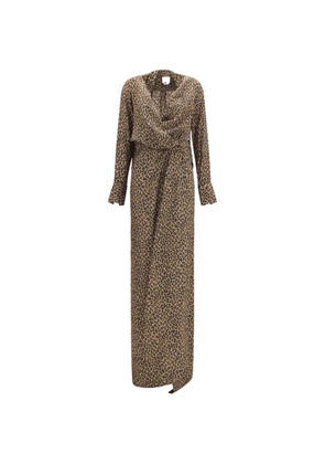 SA SU PHI leopard-print maxi dress - Brown