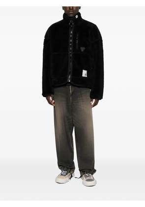 Maison MIHARA YASUHIRO fleece zip-up jacket - Black