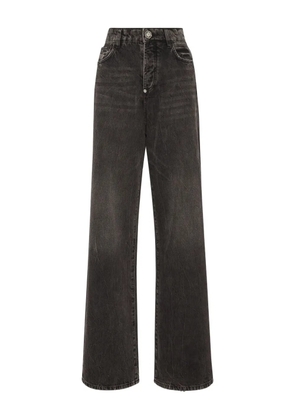 Philipp Plein logo-embroidered jeans - Grey