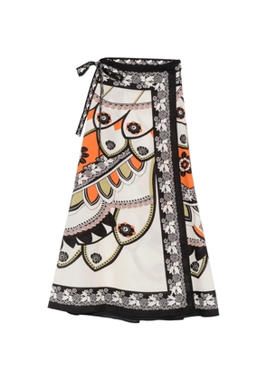 La DoubleJ graphic-print wrap skirt - Neutrals