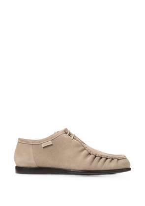 Jimmy Choo Ember moccasin stone velvet suede moccasins - Neutrals