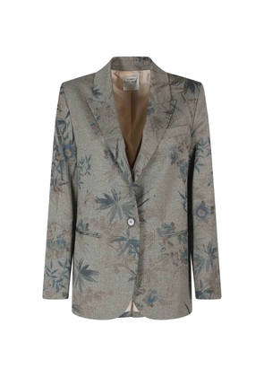 Forte Forte Le Bambou Secret single-breasted blazer - Grey