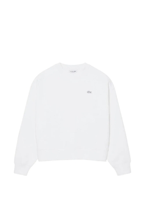 Lacoste oversized double-face jersey sweatshirt - White