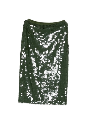P.A.R.O.S.H. sequin-embellished midi skirt - Green