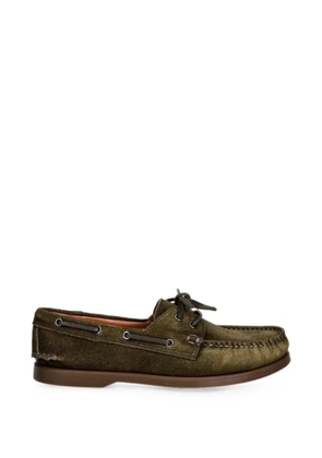 VAGABOND Loui lace-up suede boat shoes - Green