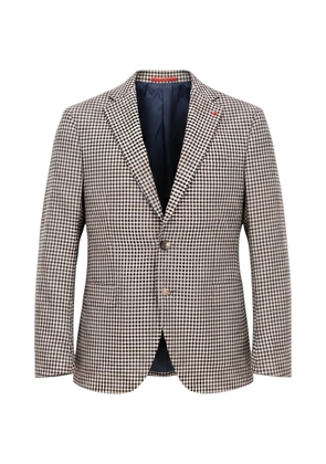 Isaia gingham-check blazer - Neutrals