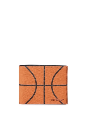 Off-White Basketball logo-print leather wallet - Orange
